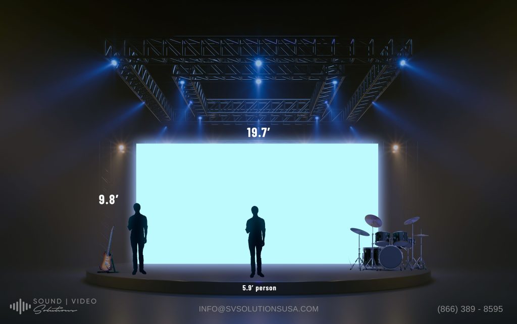 LED wall size 19.7 x 9.8