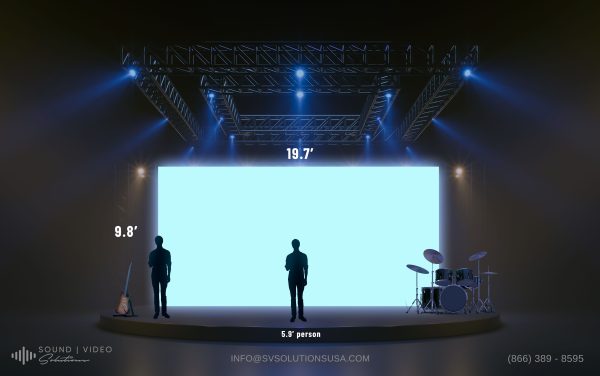 LED wall size 19.7 x 9.8