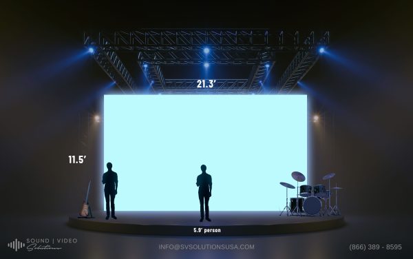 LED wall size 21.3 x 11.5