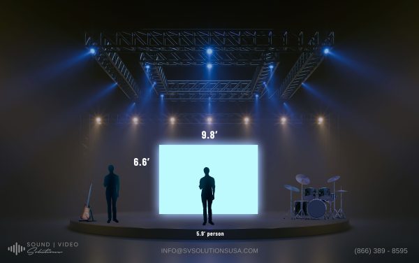 LED wall size 9.8 x 6.6