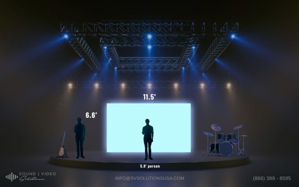 LED wall size 11.5 x 6.6