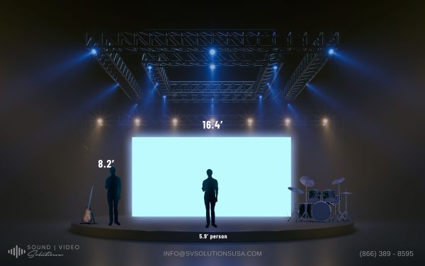 LED screen size 16.4 x 8.2