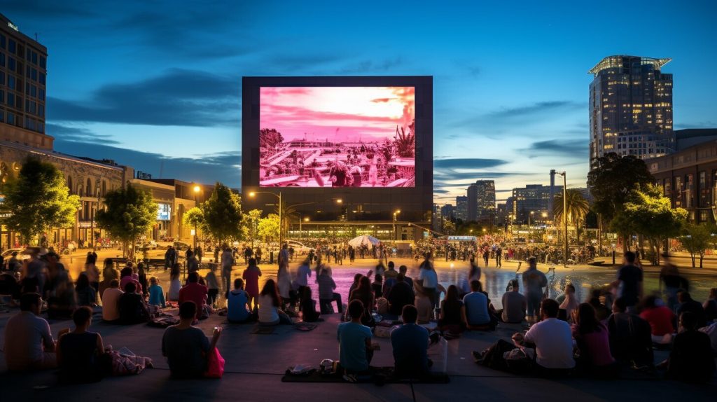 Outdoor led screen in Oakland