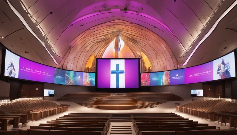 Curve LED screen for church