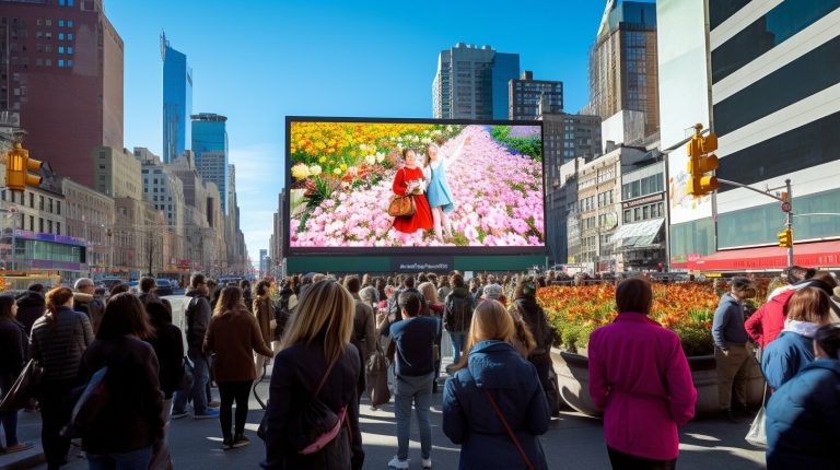 Indoor LED screen in New York City