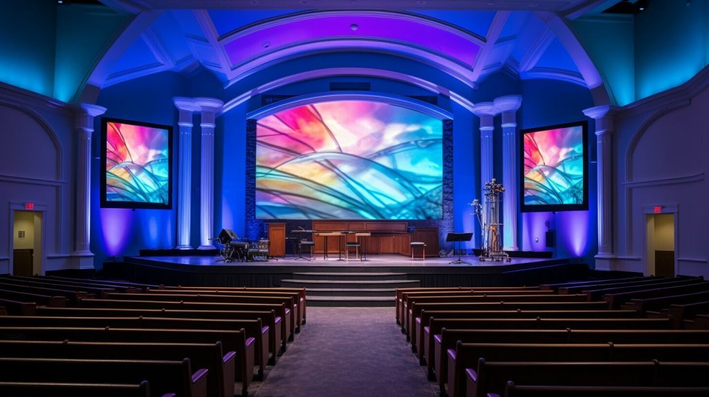 LED screen for church in Albany