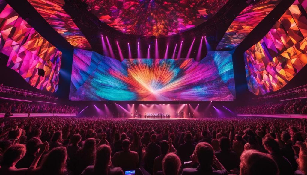 LED screens at an event