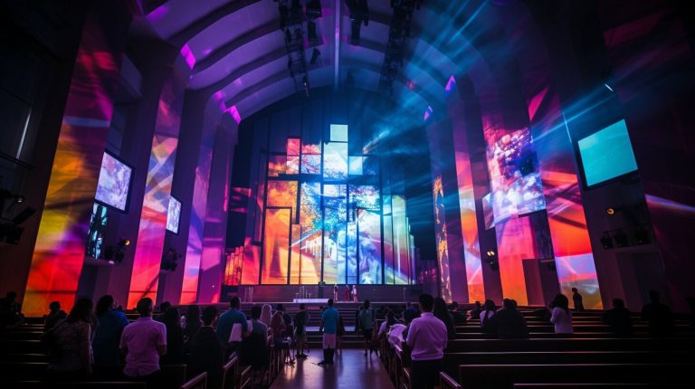 LED wall for church in Albany