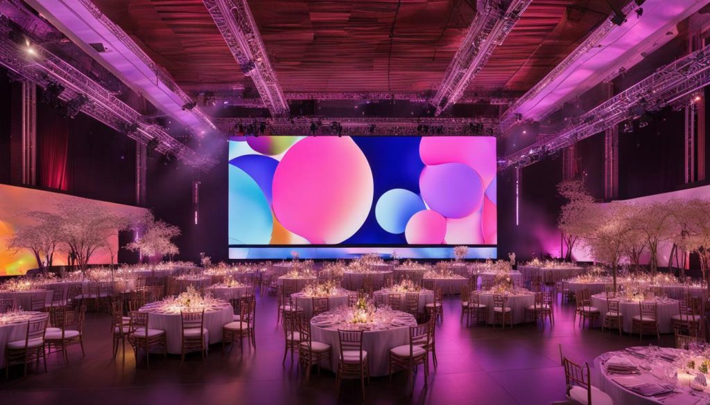 Large flat LUMINA LED screens for events