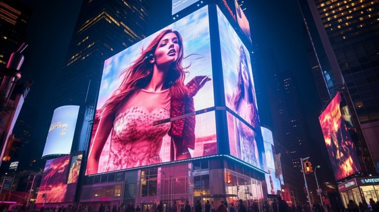 Outdoor LED screen in New York City