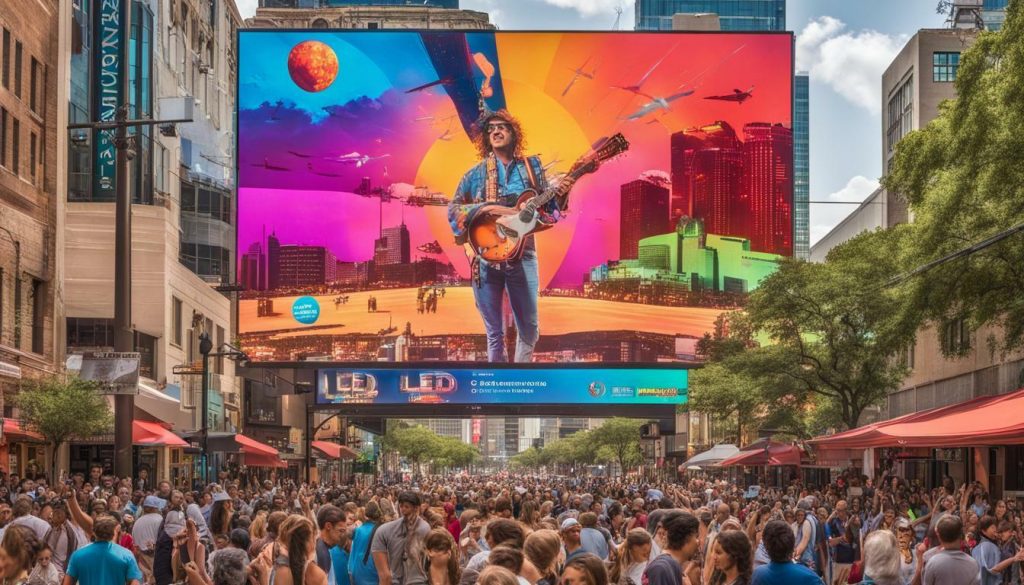 Big LED screen in Austin