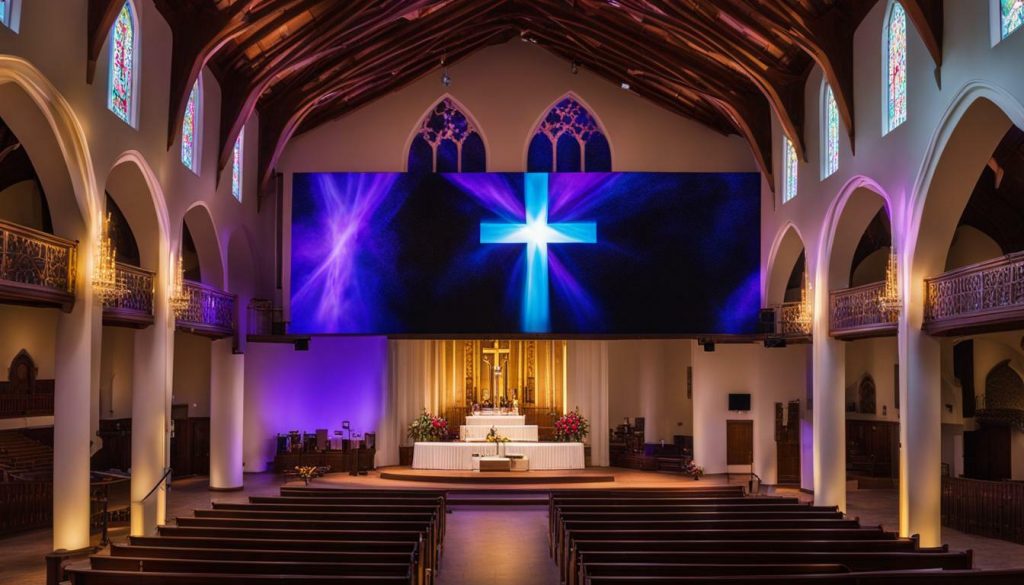 LED screen for church in Wells