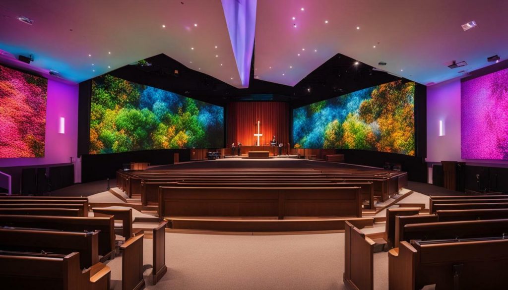 LED wall for church in Henderson