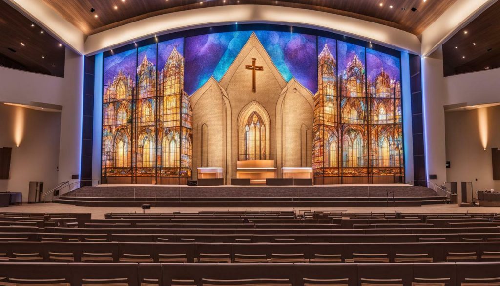 LED wall for church in Plano