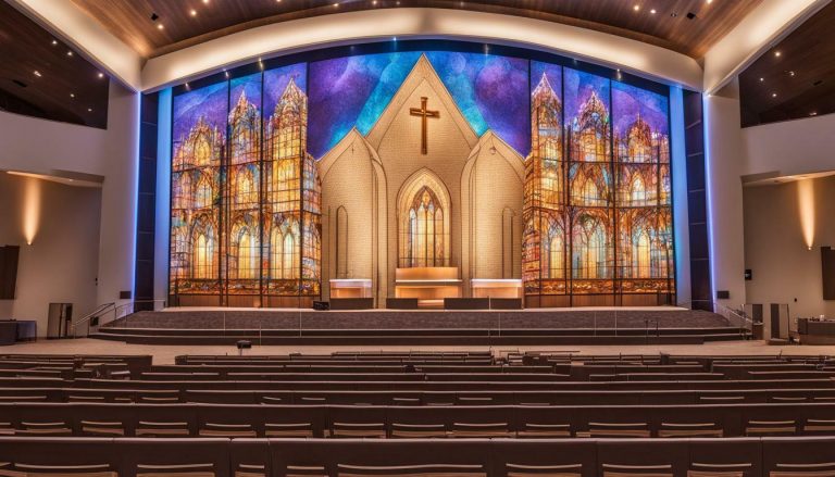 LED wall for church in Plano