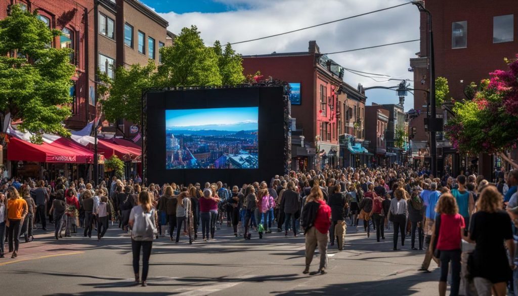 Big LED screen in Bellingham