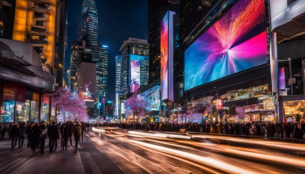 Big LED screen in Vancouver