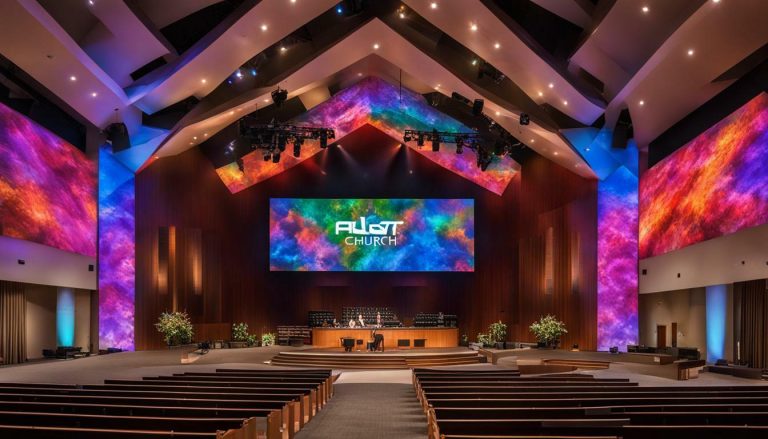 LED wall for church in Auburn