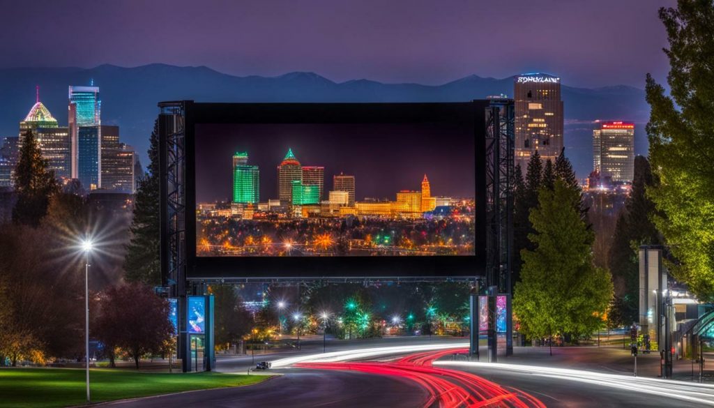 Outdoor LED screen in Spokane Valley