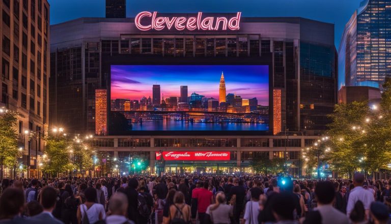 Big LED screen in Cleveland