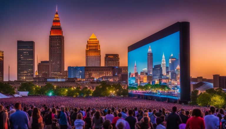 Big LED screen in Cleveland