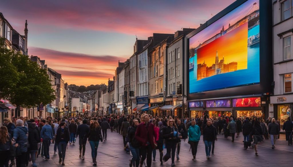 Big LED screen in Plymouth