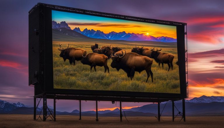 Big LED screen in Wyoming