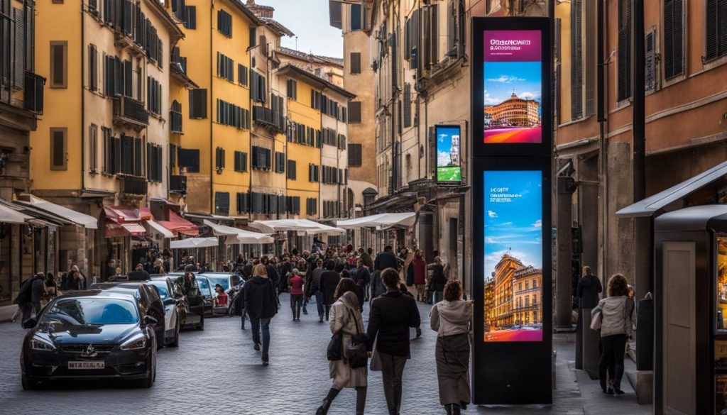 Digital signage in Parma