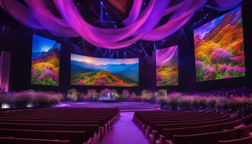 HD LED screen for worship services