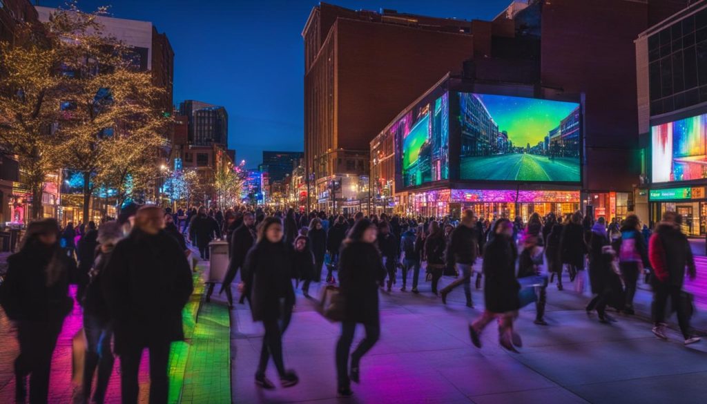 LED display in Lansing