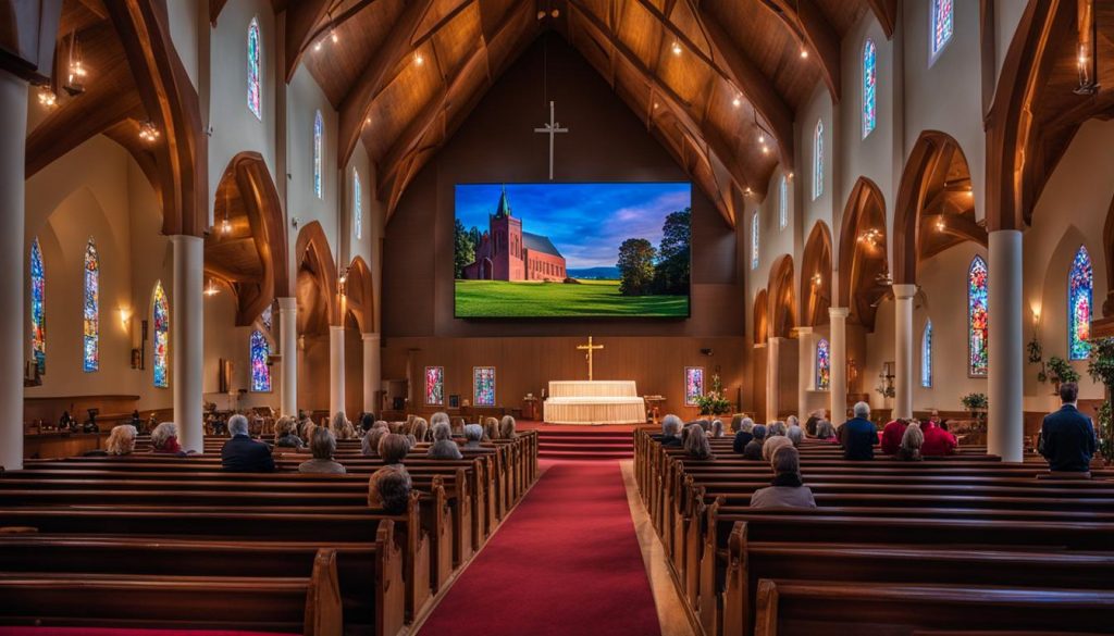 LED display screens for church in Duluth