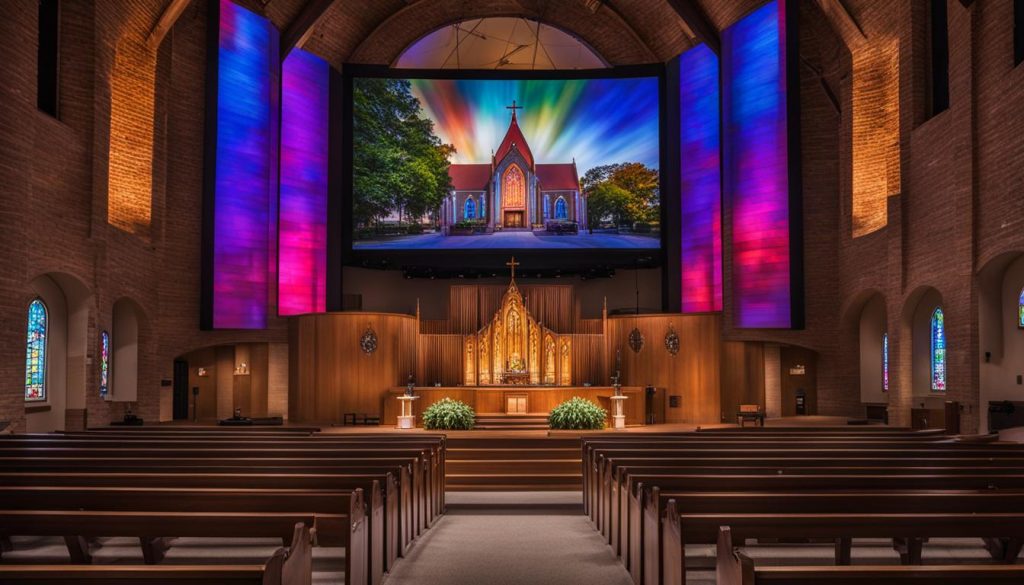 LED screen for church in Detroit