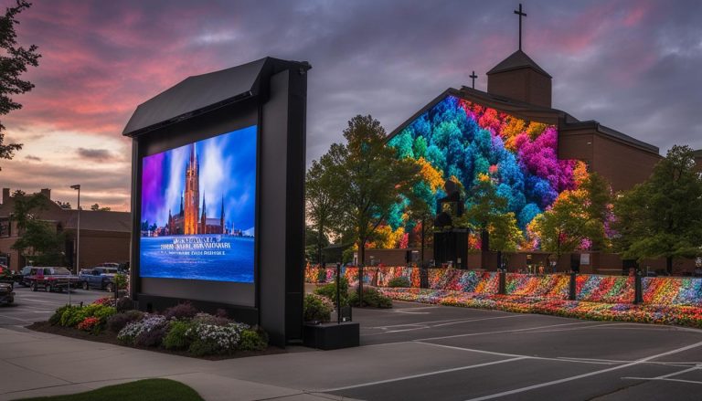 LED screen for church in Erie