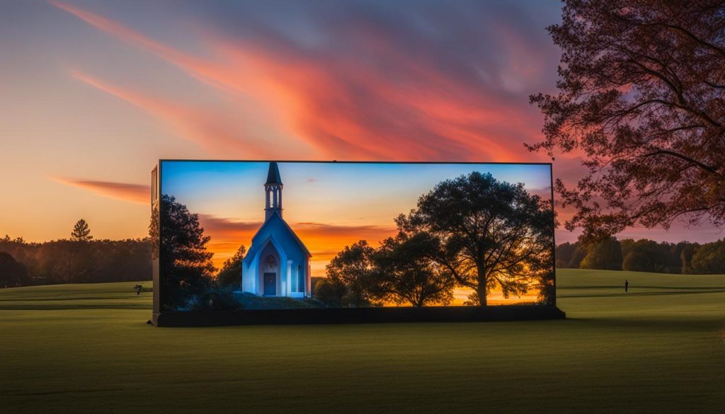 LED screen for church in Mansfield