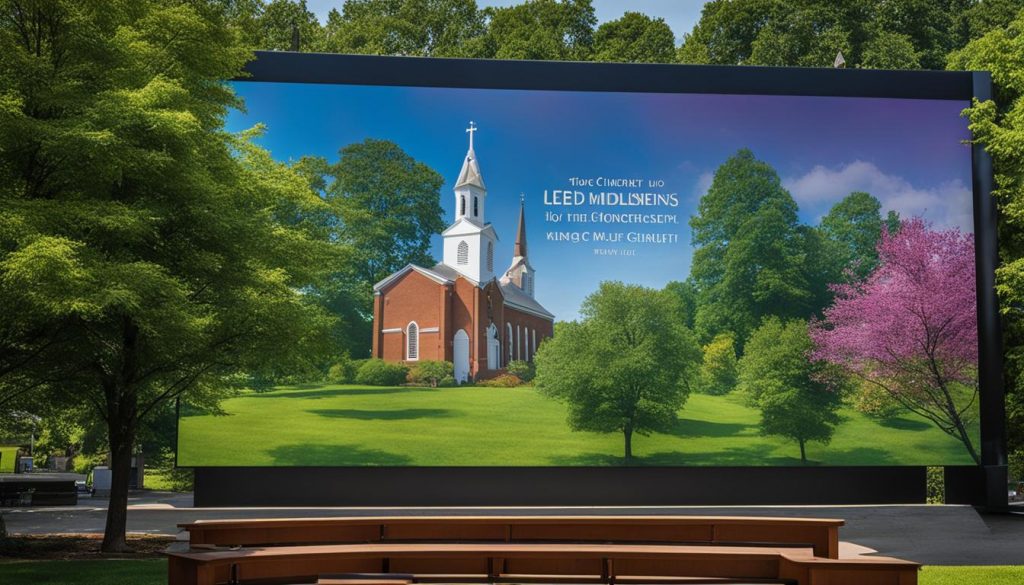 LED screen for church in Middletown