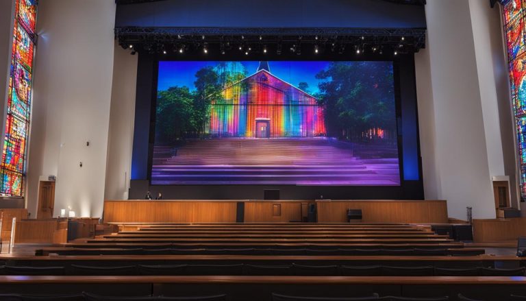 LED screen for church in Newark