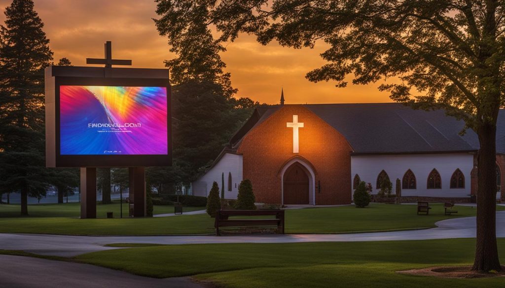 LED screen for church in Youngstown