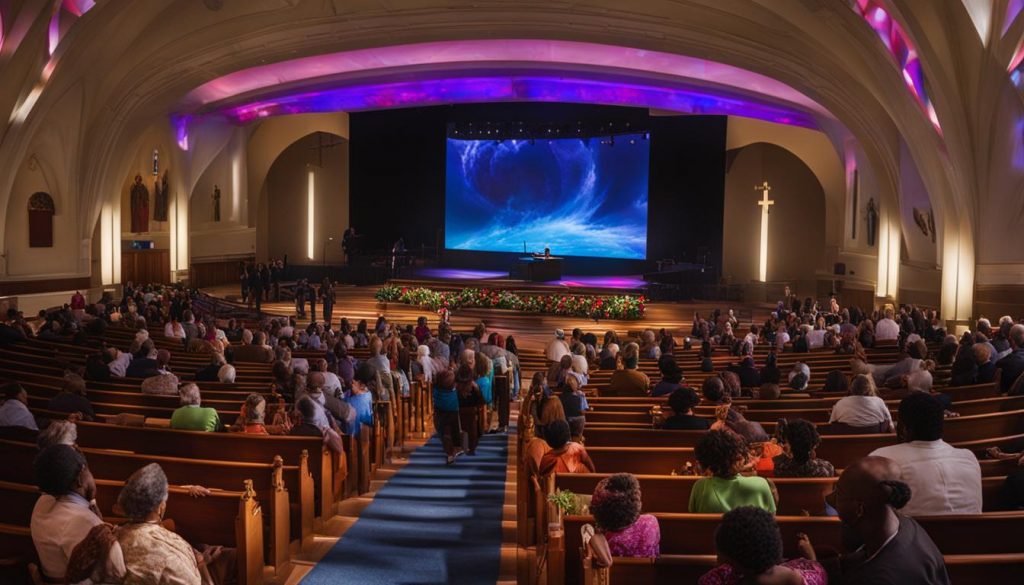 LED screen for worship services in Rockville