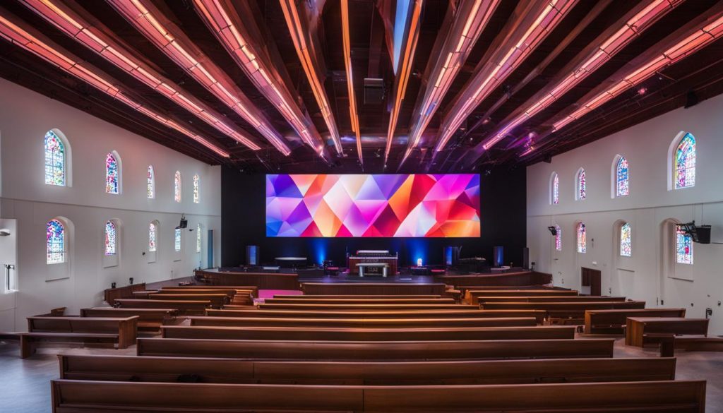 LED screen installation for church