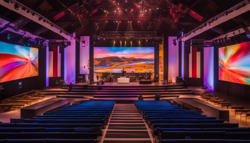 LED screen installation for churches