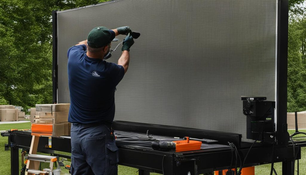 LED screen panel maintenance