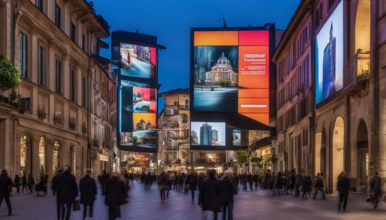 LED screen panels in Parma