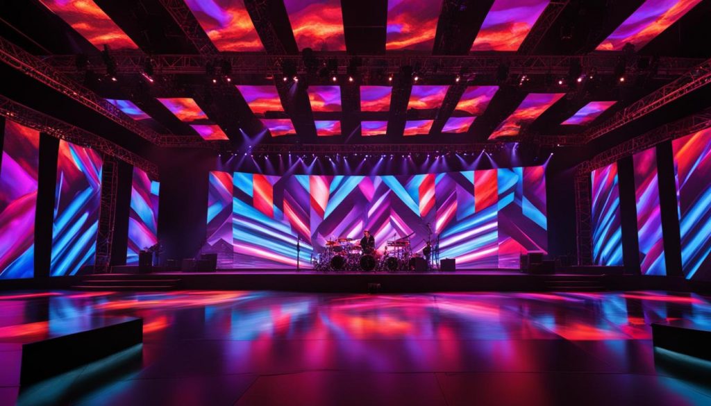 LED stage screens and portable LED walls