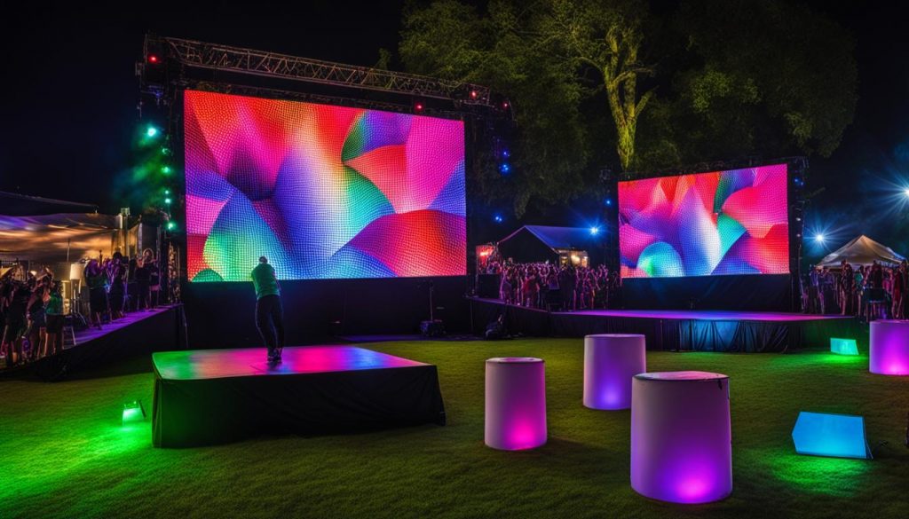 LED stage screens and portable LED walls