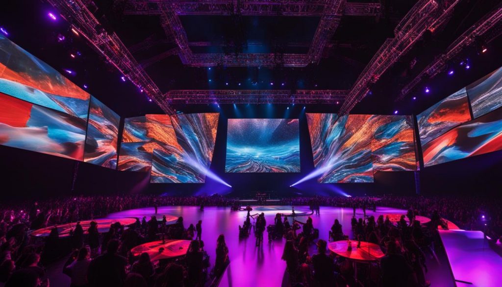 LED stage screens and portable LED walls