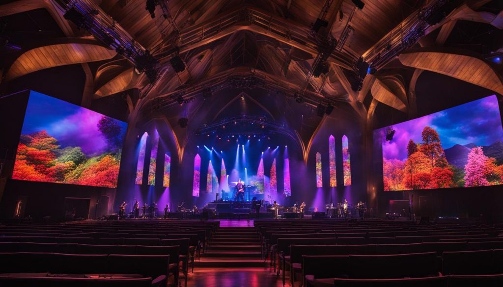 LED stage screens for Nashville churches