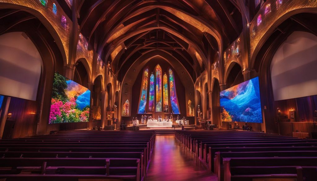 LED stage screens for worship in Minnetonka