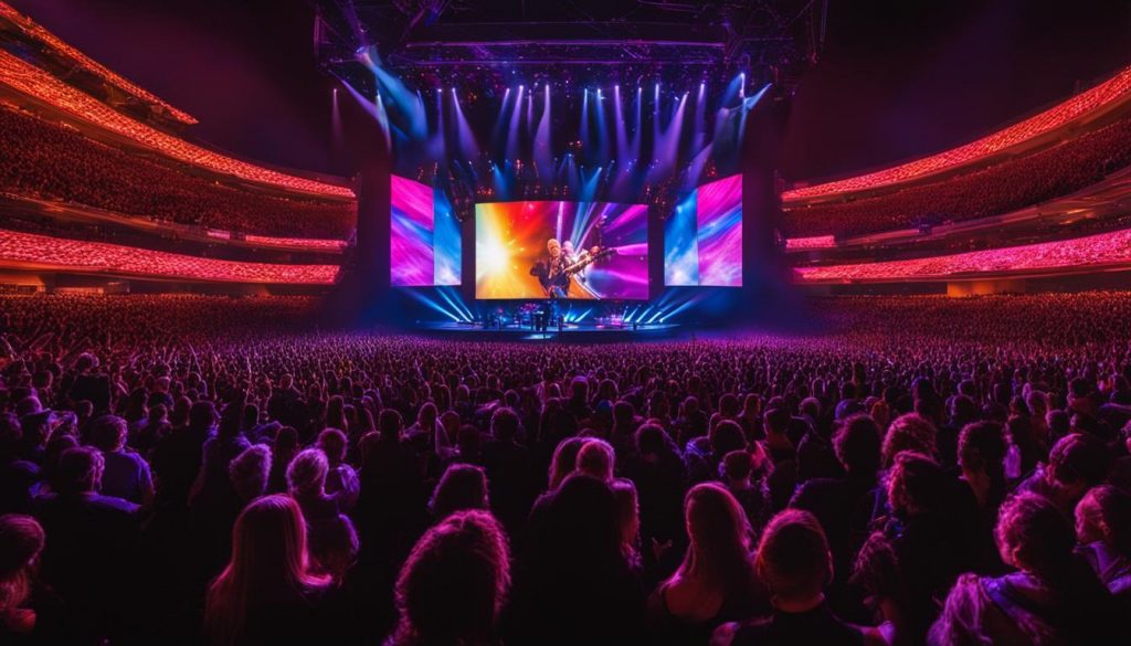 LED video wall at a concert