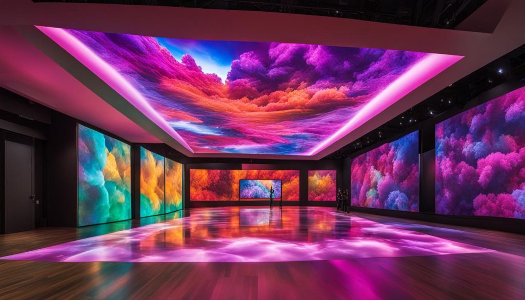 LED video wall displaying vivid colors and sharp imagery