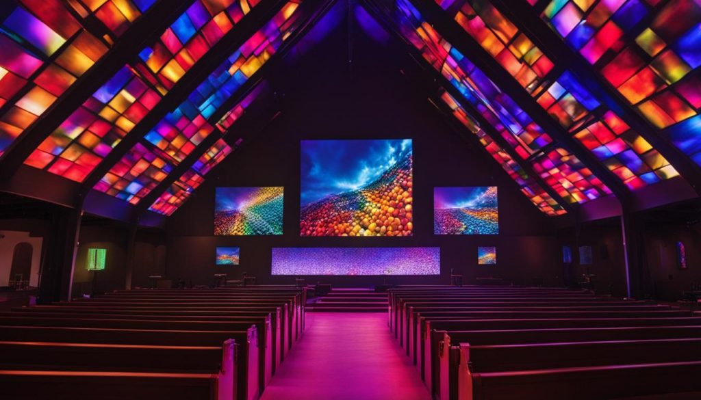 LED video wall enhancing worship experience